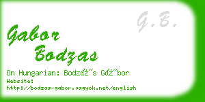 gabor bodzas business card